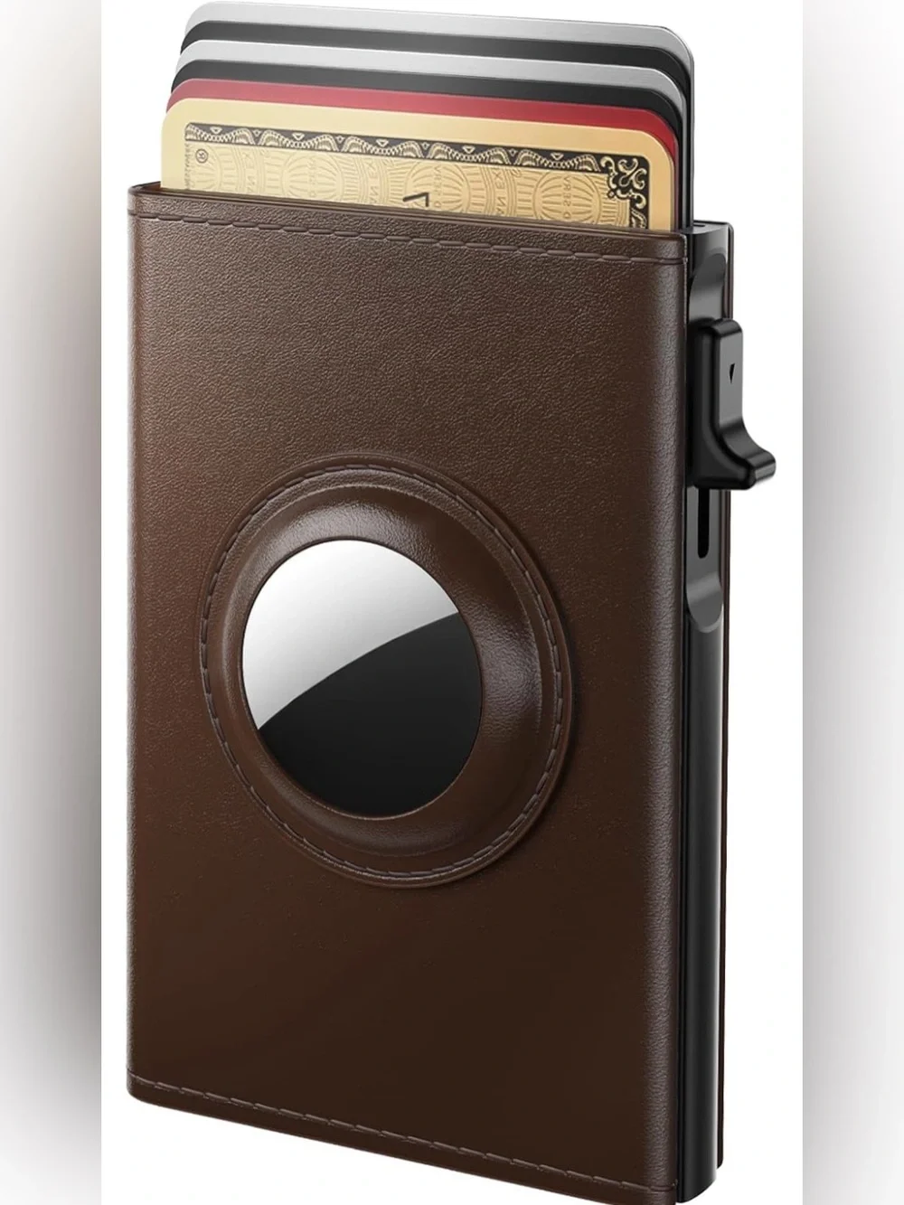 typecase Mens Wallet Card Holder for AirTag: Leather Smart Wallet for Men